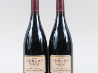 Vente aux enchères 2 BOUTEILLES CORTON GC 'LES RENARDES' M. MOILLARD   FILS - 2003