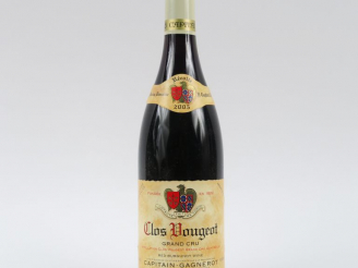 Vente aux enchères 1 BOUTEILLE CLOS VOUGEOT GC CAPITAIN GAGNEROT - 2005