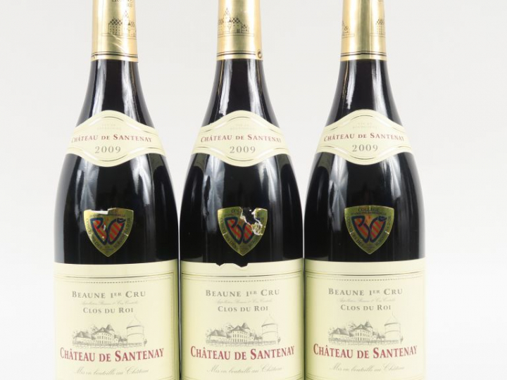 3 BOUTEILLES BEAUNE 1er CRU 'CLOS DU ROI' CHÂTEAU DE SANTENAY - 2009