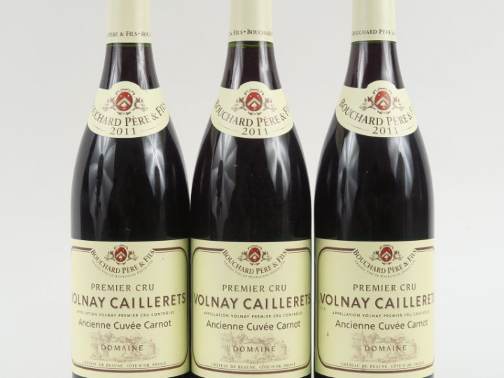 3 BOUTEILLES VOLNAY CAILLERETS 1er CRU 'ANCIENNE CUVÉE CARNOT' - 2011