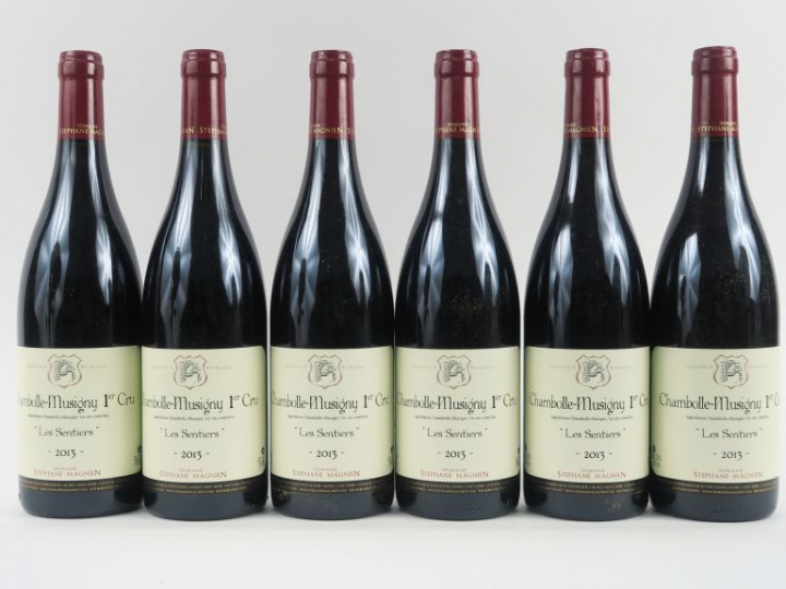 6 BOUTEILLES CHAMBOLLE MUSIGNY 1er CRU ' LES SENTIERS' S. MAGNIEN - 20