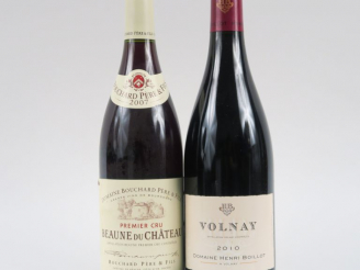 Vente aux enchères 2 BOUTEILLES : 1 VOLNAY H. BOILLOT 2010 - 1 BEAUNE DU CHÂTEAU 1er CRU 