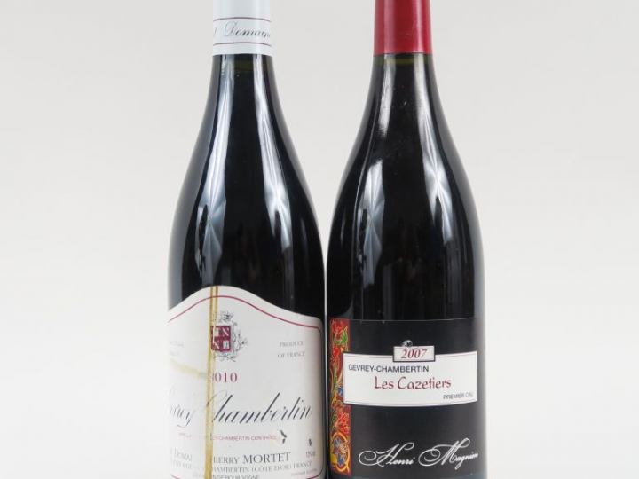 2 BOUTEILLES GEVREY CHAMBERTIN : 1 DOMAINE T. MORTET 2010 - 1 'LES CAZ