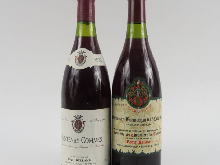 2 BOUTEILLES R. BELLAND : 1 SANTENAY COMMES 1982 - 1 SANTENAY BEAUREGA