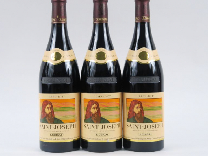 3 BOUTEILLES SAINT JOSEPH 'LIEU - DIT' E. GUIGAL - 2015