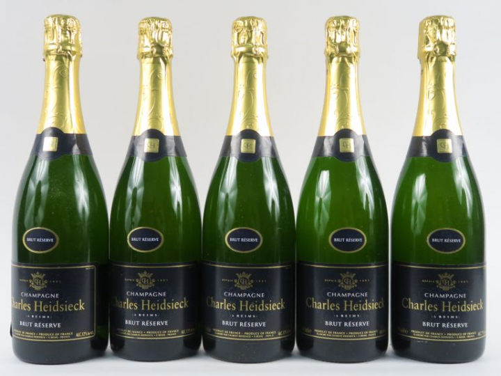 5 BOUTEILLES CHAMPAGNE CHARLES HEIDSIECK 'BRUT RÉSERVE'