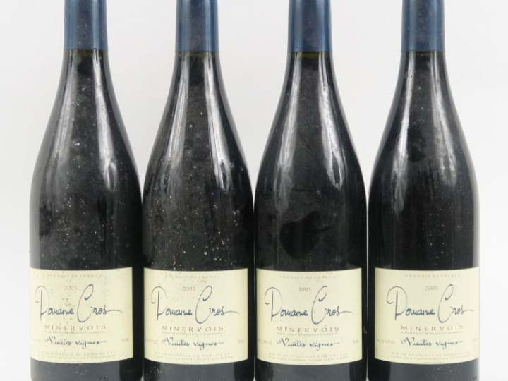 4 BOUTEILLES MINERVOIS 'VIEILLES VIGNES' DOMAINE CROS - 2005