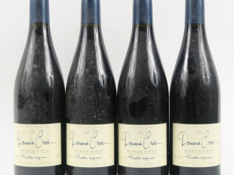 Vente aux enchères 4 BOUTEILLES MINERVOIS 'VIEILLES VIGNES' DOMAINE CROS - 2005