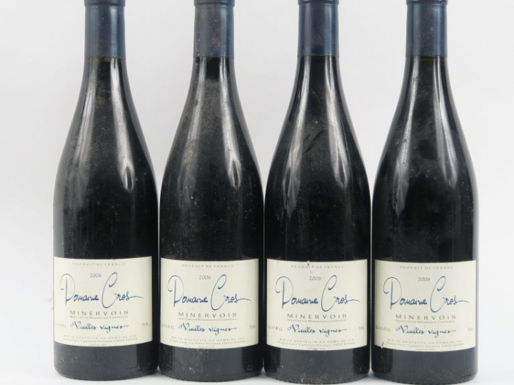 4 BOUTEILLES MINERVOIS 'VIEILLES VIGNES' DOMAINE CROS - 2006
