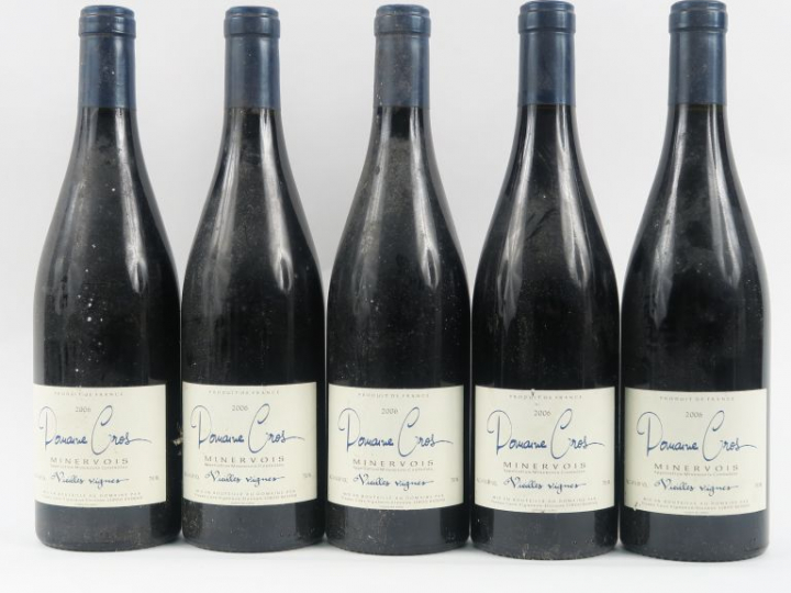 5 BOUTEILLES MINERVOIS 'VIEILLES VIGNES' DOMAINE CROS - 2006