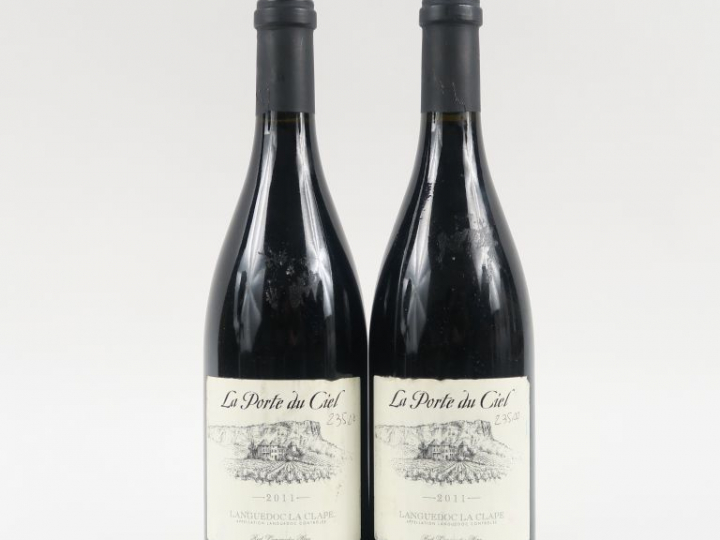 2 BOUTEILLES LA CLAPE 'LA PORTE DU CIEL' CHÂTEAU LA NEGLY - 2011