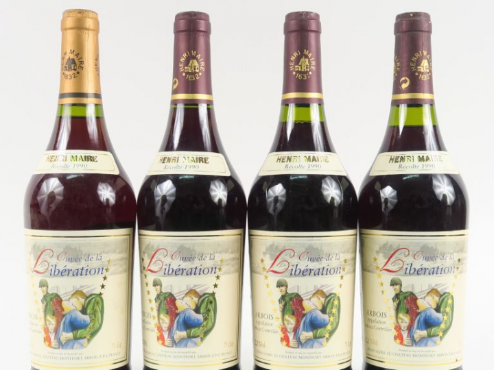 4 BOUTEILLES ARBOIS 'CUVÉE DE LA LIBÉRATION' H. MAIRE - 1990