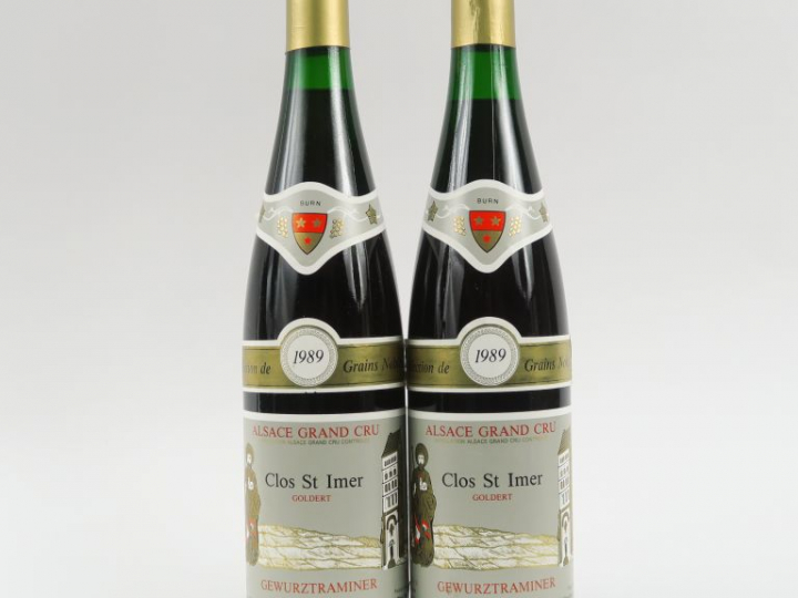 2 BOUTEILLES GEWURZTRAMINER 'GOLDERT' S.G.N. CLOS ST IMER - 1989