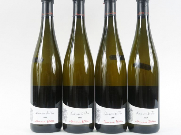 4 BOUTEILLES ALSACE 'LUMIÈRE DE FEU' VENDANGES MANUELLES DOMAIN BOHN -