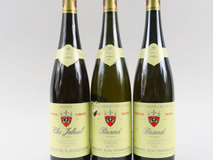 3 BOUTEILLES ZIND HUMBRECHT : 2 RIESLING 'BRAND' TURCKHEIM V.V. 2009 -