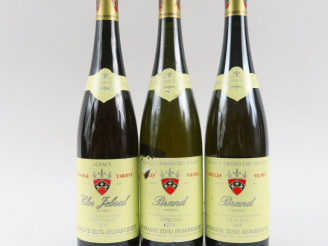Vente aux enchères 3 BOUTEILLES ZIND HUMBRECHT : 2 RIESLING 'BRAND' TURCKHEIM V.V. 2009 -
