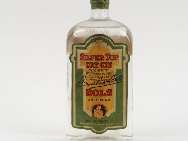 1 BOUTEILLE GIN SILVER TOP BOLS