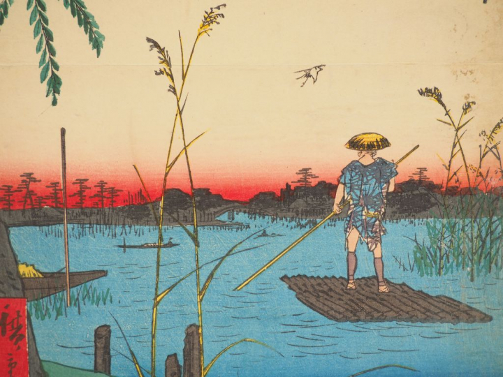 HIROSHIGE (1797-1858) Deux estampes oban tate-e de la série des « Cent