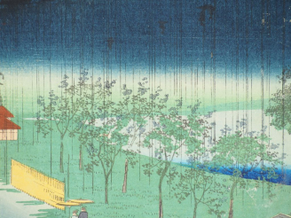 Vente aux enchères HIROSHIGE (1797-1858) et HIROSHIGE II (1826-1869) Deux estampes oban t