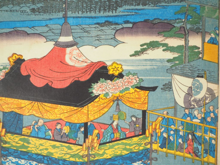 HIROSHIGE II (1859-1861), Quatorze estampes de la série des « Cent vue