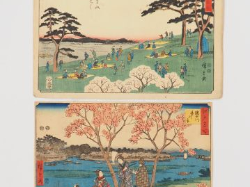 HIROSHIGE (1797-1858)  Treize estampes oban yoko-e de différentes séri