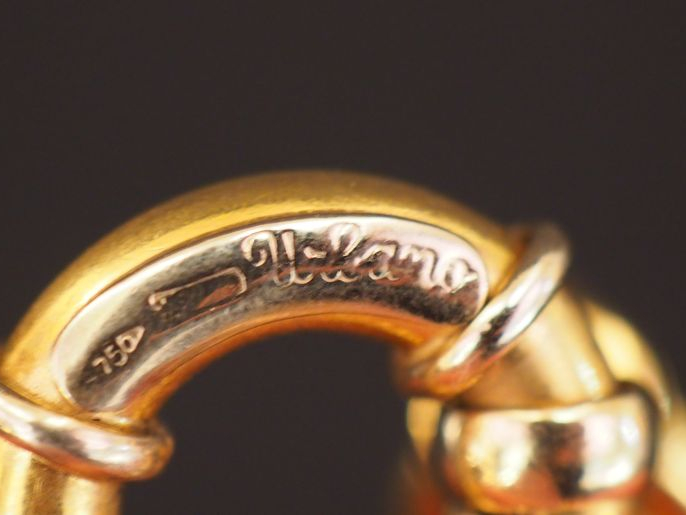 URBANO. Collier en or jaune, maillons forçat. Signé. Long. 45,5 cm Poi