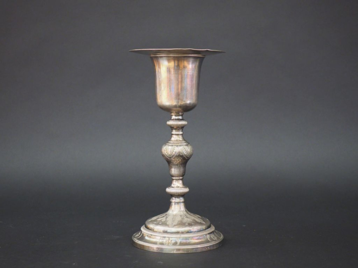 Calice et patène en argent, poinçon Minerve, et métal argenté, à décor