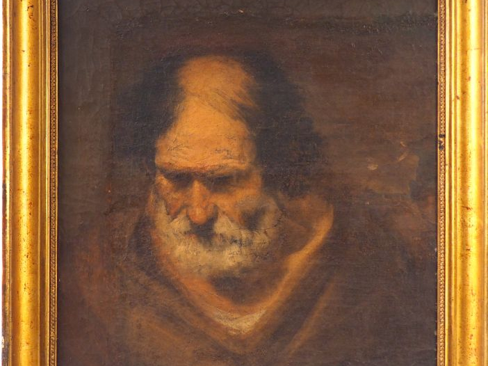 Ecole française XVIIIème "Portrait d'apôtre" Huile sur toile. 50,5 x 4