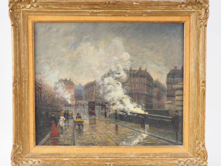 Ecole française de la seconde moitié du XIXème siècle "Le pont de l'Eu