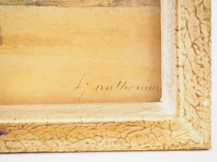 Louis Joseph ANTHONISSEN "Paysage d'Afrique du Nord" Aquarelle. Signée