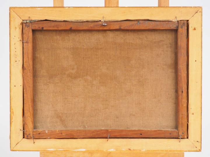 Louis Joseph ANTHONISSEN  "Arbre et fleurs" Huile sur toile. Dim. 26 x