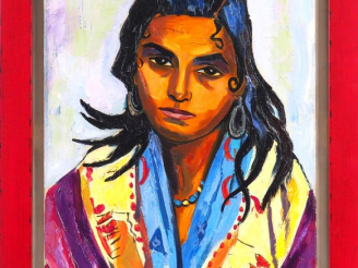 Vente aux enchères Renée ASPE "Jeune mexicaine" Huile sur toile.  Signée en haut à droite