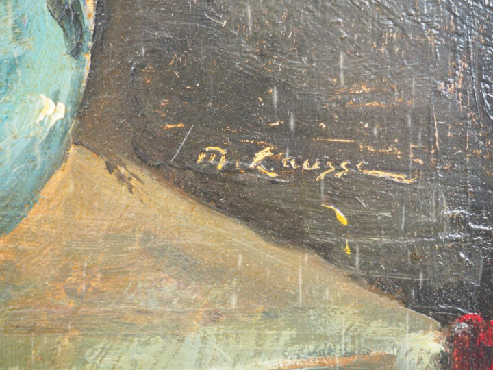 Marcel CAUSSE "Les soucis" Huile sur panneau. Signée en bas à droite. 