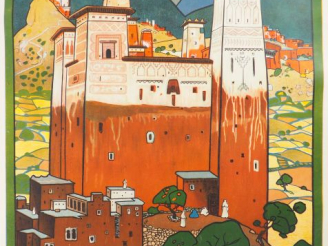 Vente aux enchères Jacques MAJORELLE  "Le Maroc, le grand atlas, vallée d'Ounila" Affiche