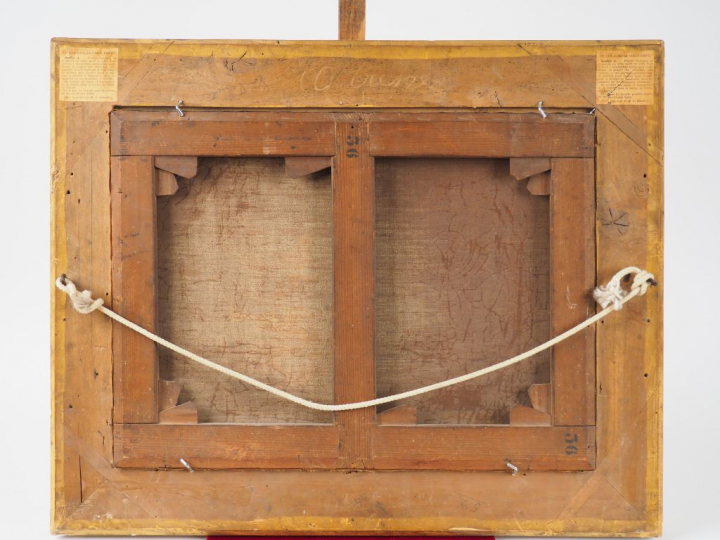 Ecole française XIXème "Passage d'un gué dans le vieux Tibre" Copie d'