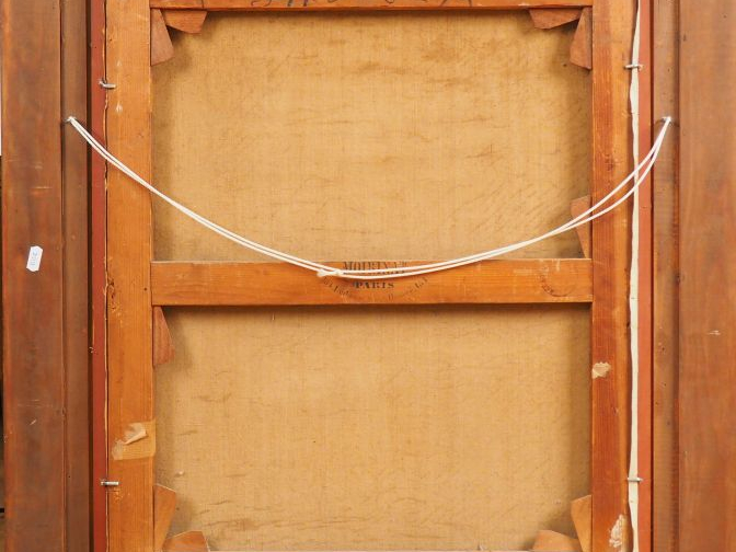 AMILLY "Portrait d'artiste" Huile sur toile. Signée en bas à gauche.  