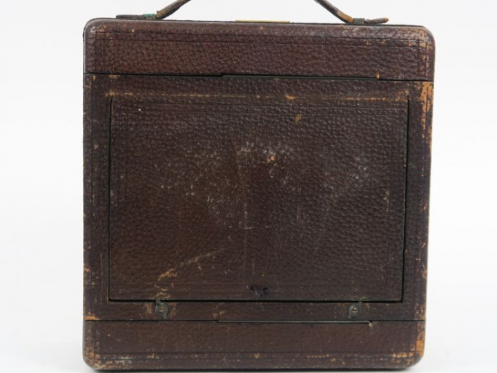 COLUMBIA PECTO N°5 en acajou gainé noir, vers 1887, USA avec objectif 