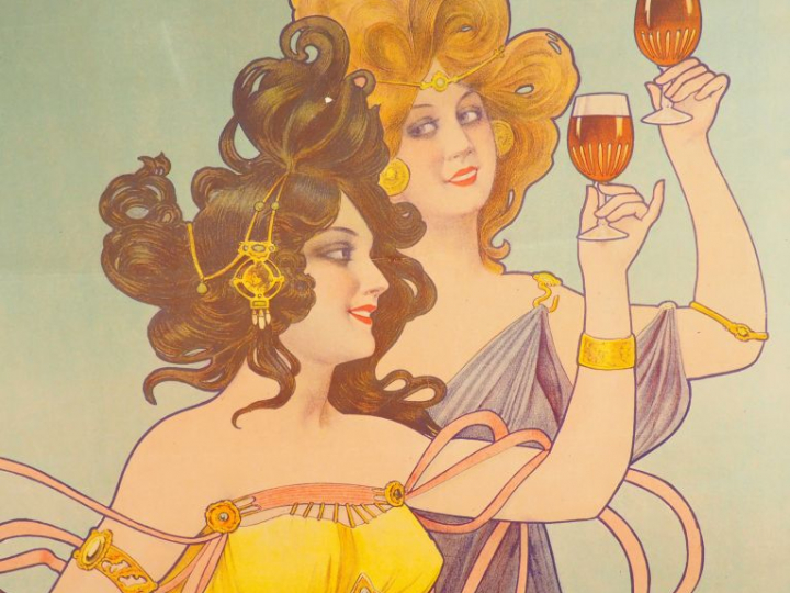 AMARA BLANQUI. Affiche par Nover, imprimerie Revon, 1900.  Condition :