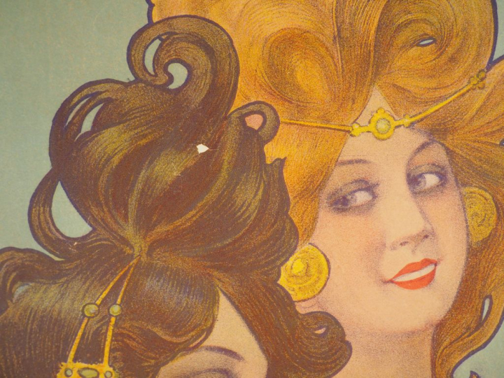 AMARA BLANQUI. Affiche par Nover, imprimerie Revon, 1900.  Condition :