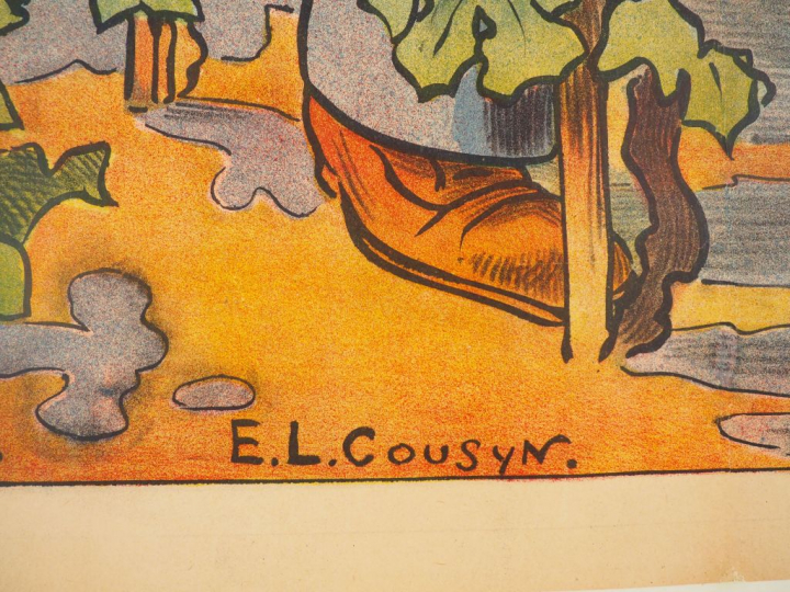 SOUFREUSES POUDREUSES LA CATALANE. Affiche par E.L. Cousyn, imprimerie