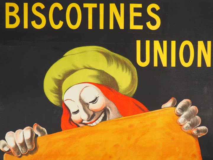 BISCOTINES UNION. Affiche par Lenonetto Cappiello, imprimerie Vercasso