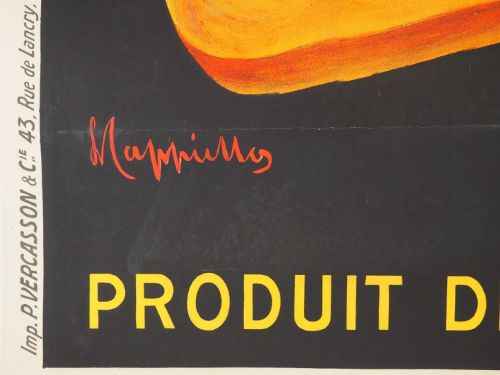 BISCOTINES UNION. Affiche par Lenonetto Cappiello, imprimerie Vercasso