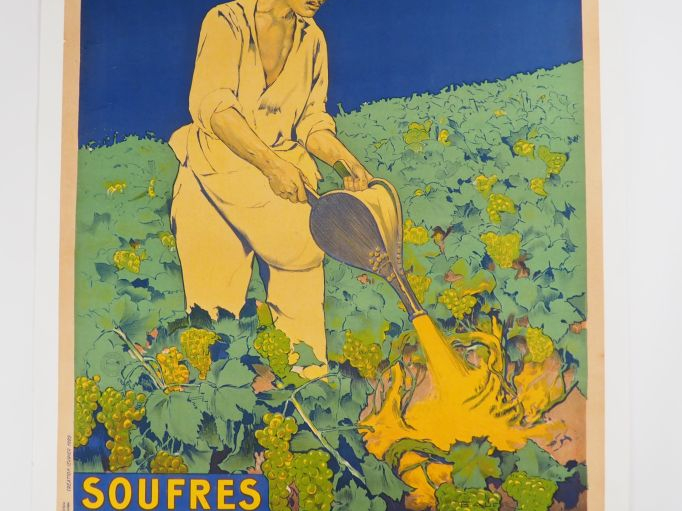 SOUFRES MARTY   PARAZOL. Affiche par F. Auer, imprimerie Vercasson, 19