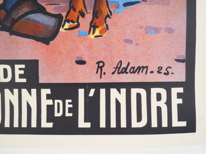 IIe GRANDE SEMAINE BERRICHONNE DE L'INDRE. Affiche par Raoul Adam, imp