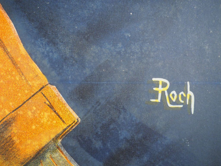 LE PNEU GOODRICH. Affiche Roch, imprimerie Sirven Toulouse. Condition 