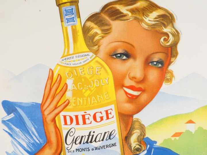 DIÈGE. Affiche par Henri Le Monnier, imprimerie Joseph Charles, circa 