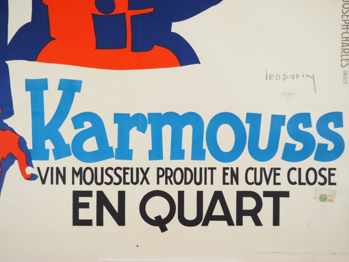 KARMOUSS.  Affiche par Léo Dupin, imprimerie Joseph Charles, 1935. Con
