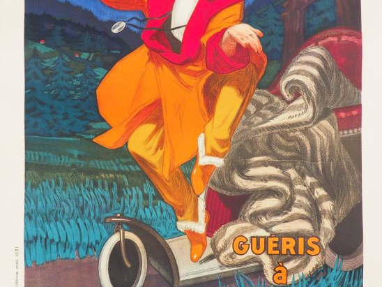 PLOMBIÈRES LES BAINS. Affiche par Jean d’Ylen, imprimerie Vercasson, 1