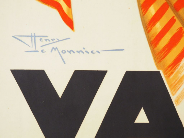 VALMYA. Affiche par Henri le Monnier, Imprimerie Joseph Charles Paris,