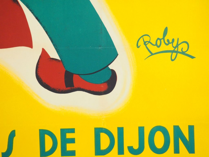 VINS CRISTAL.  Affiche par Robys (R. WOLFF), imprimerie R de Lyon, cir